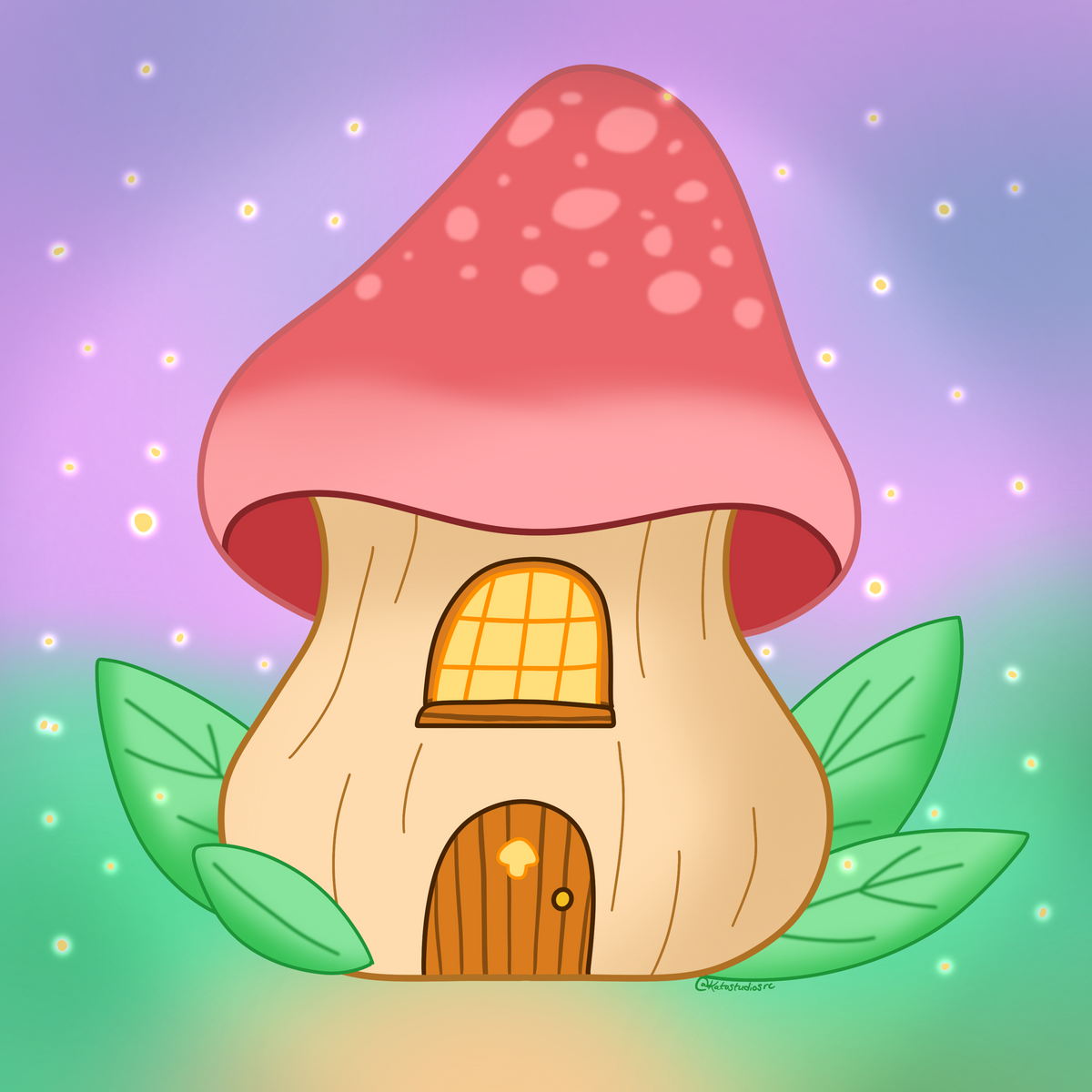 Mushroom House Print