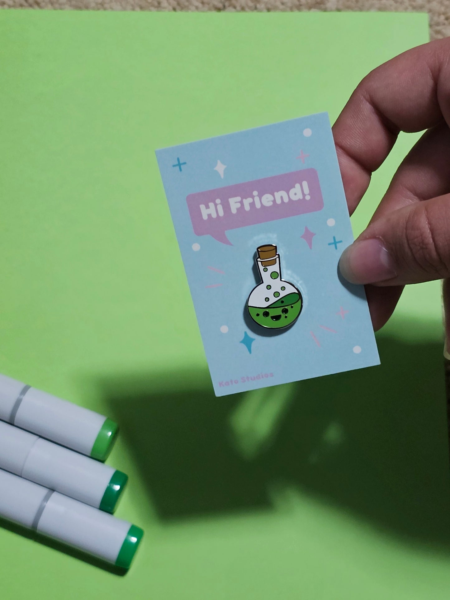 Kawaii Green Potion Pin