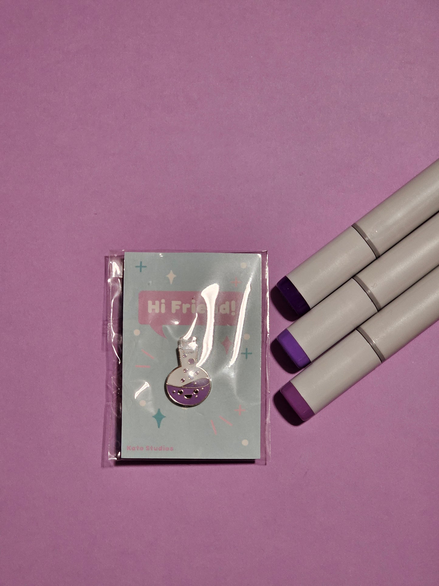 Kawaii Purple Potion Pin