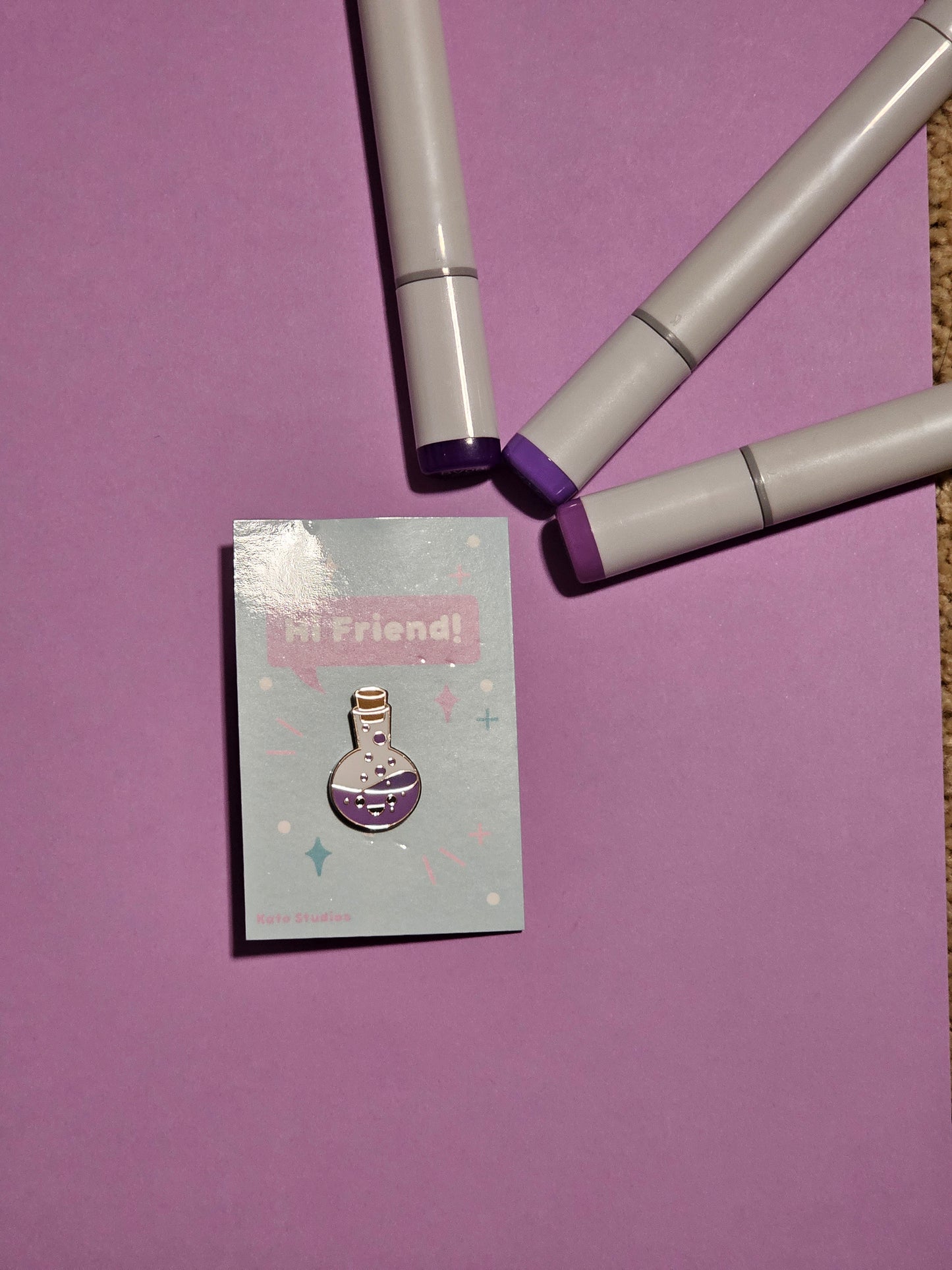 Kawaii Purple Potion Pin