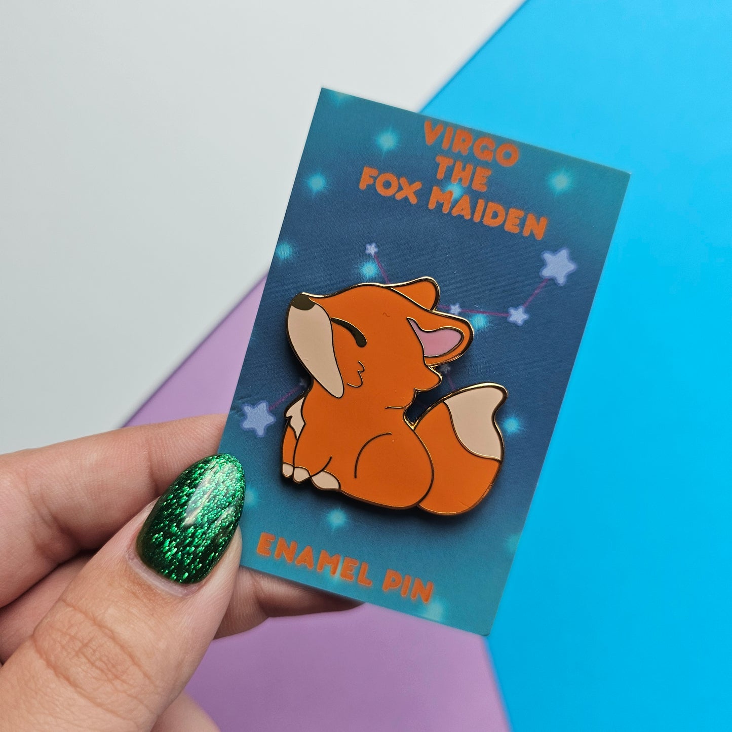 Virgo the Fox Enamel Pin