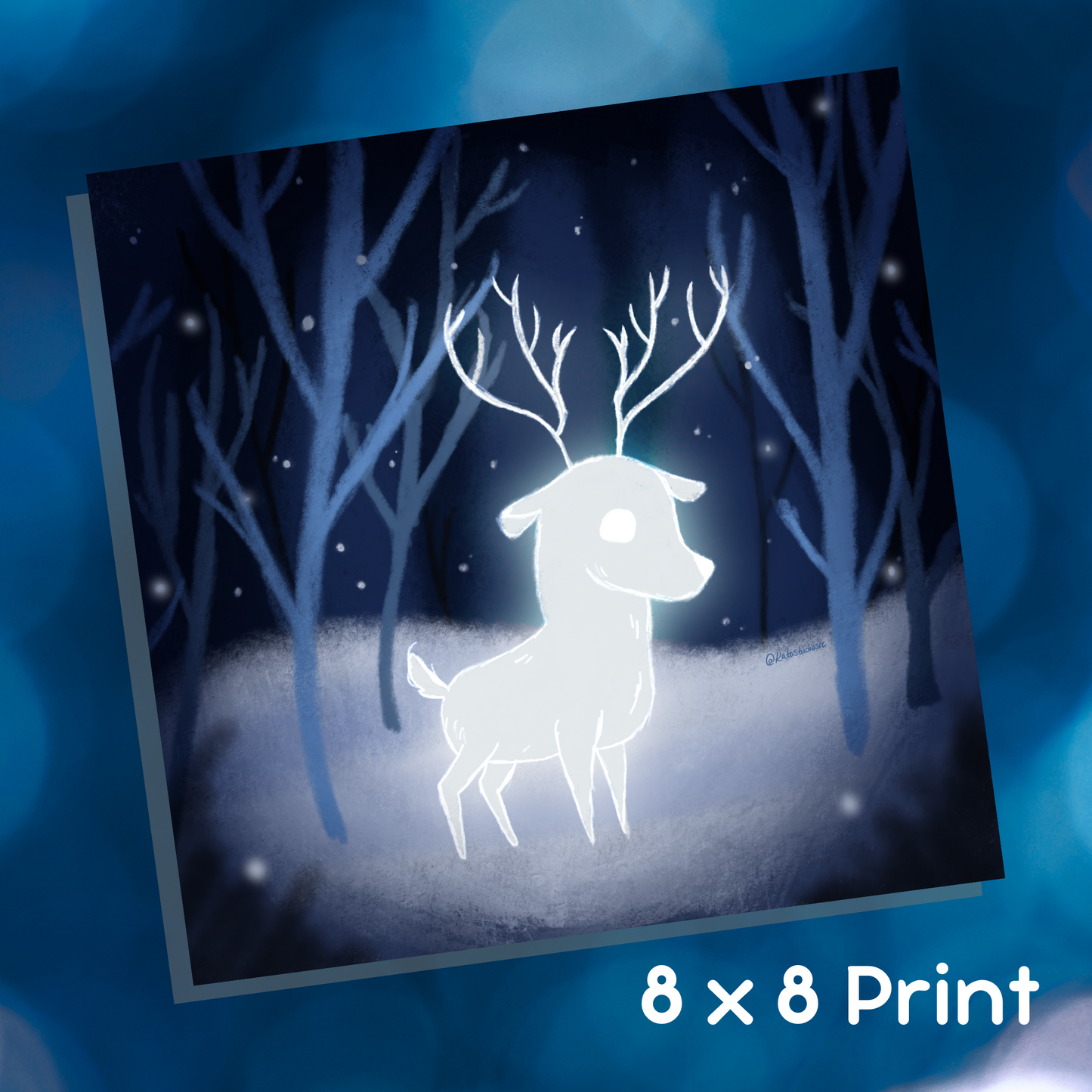 Snow Deer Print