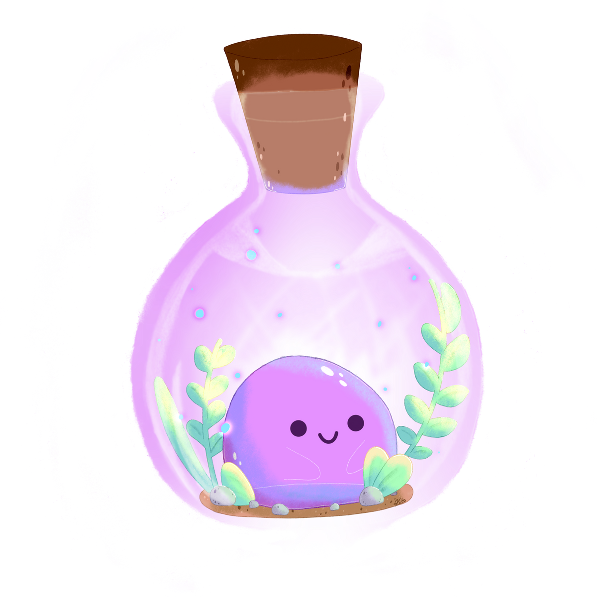 Purple Blob Sticker