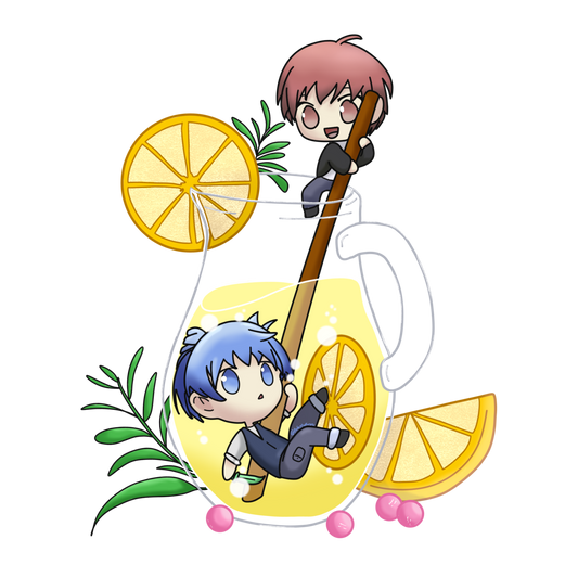 Nagisa and Karma Clear Sticker