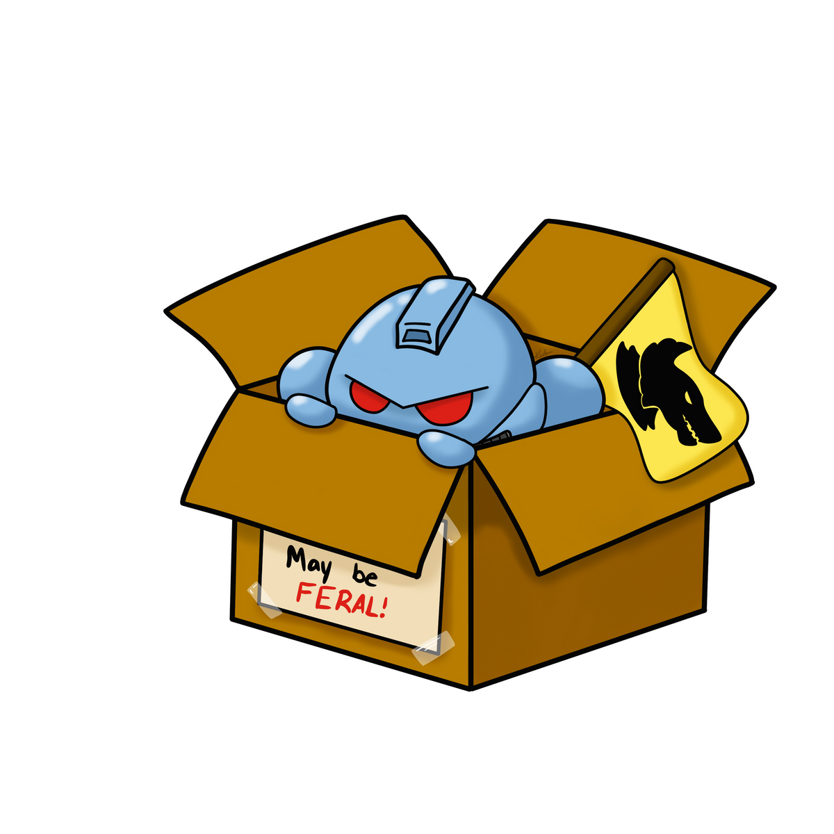 Box Wolf Sticker