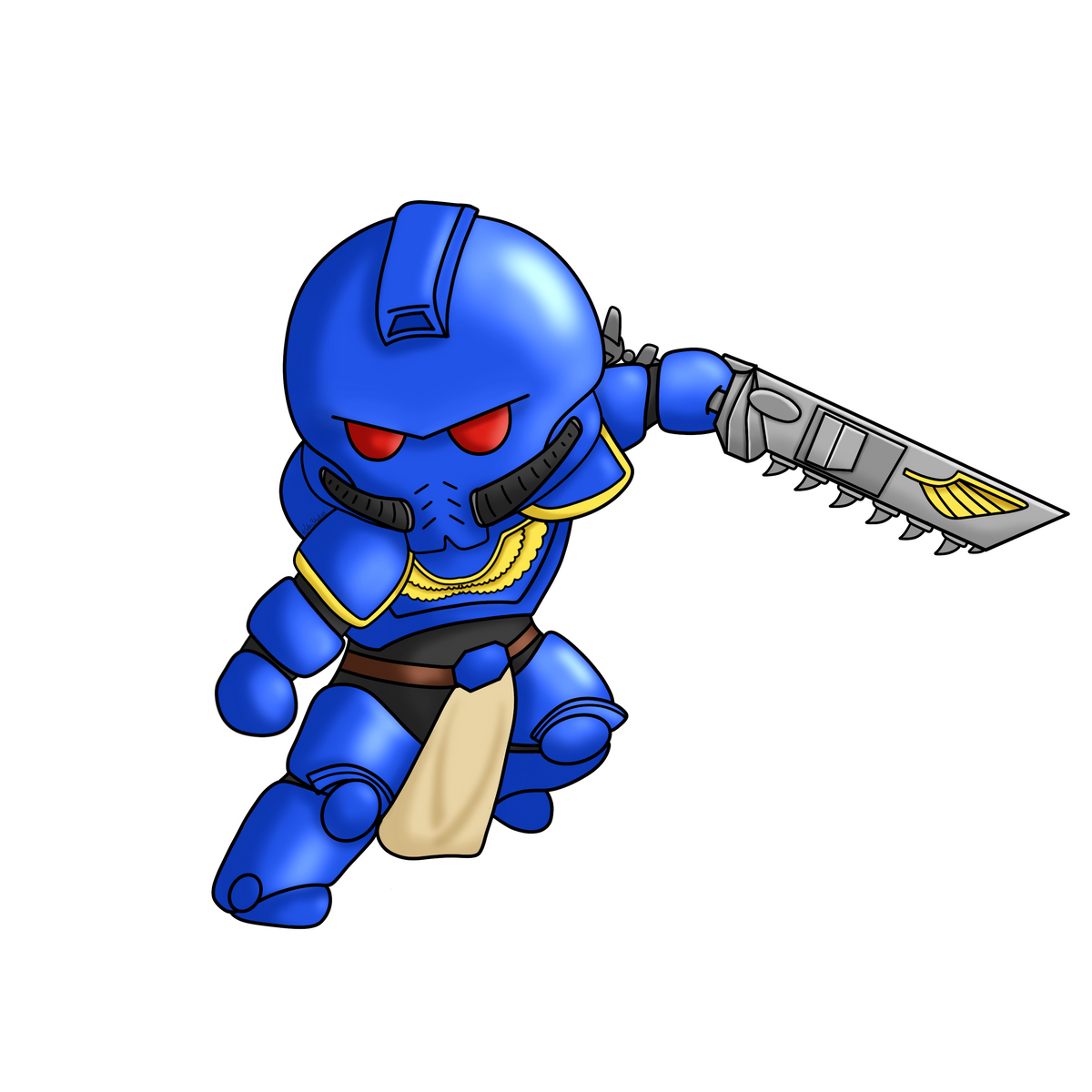 Chainsword Blueberry Sticker