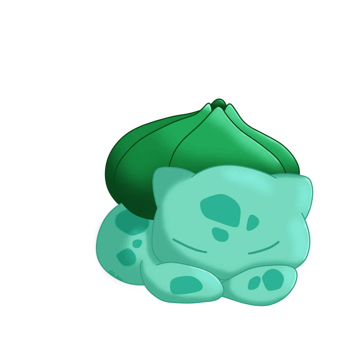 Sleeping Bulbasaur Sticker