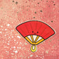 Kawaii Red Fan Sticker